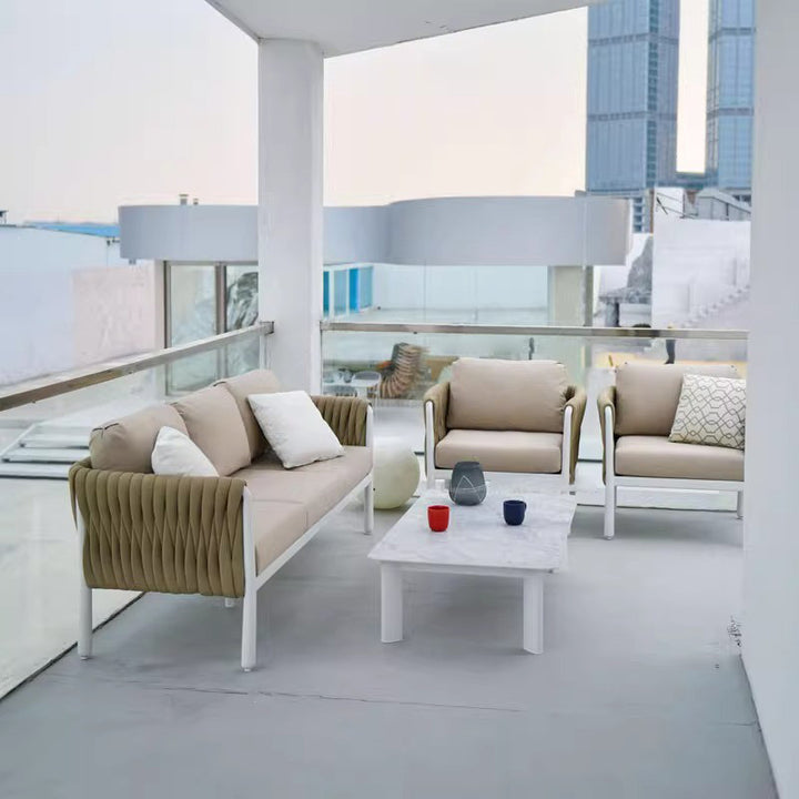 Modern Outdoor Garden Rope Sofa - 1/2/3 Seater For Balcony &amp; Outdoor Patio