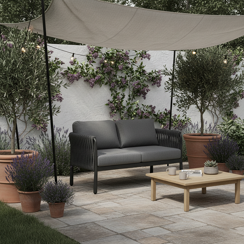 Modern Outdoor Garden Rope Sofa - 1/2/3 Seater For Balcony & Outdoor Patio