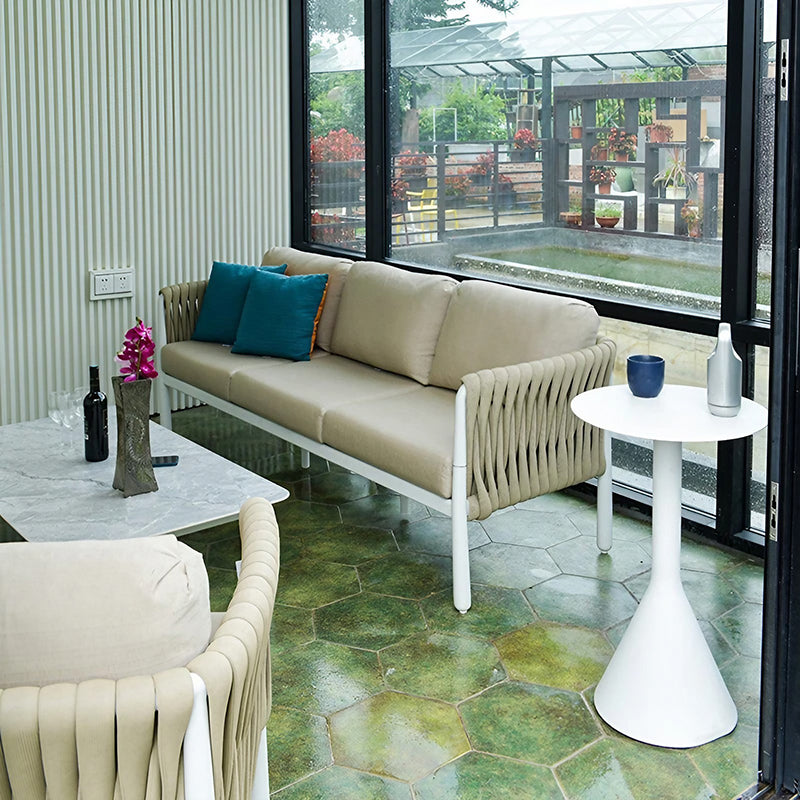 Modern Outdoor Garden Rope Sofa - 1/2/3 Seater For Balcony & Outdoor Patio