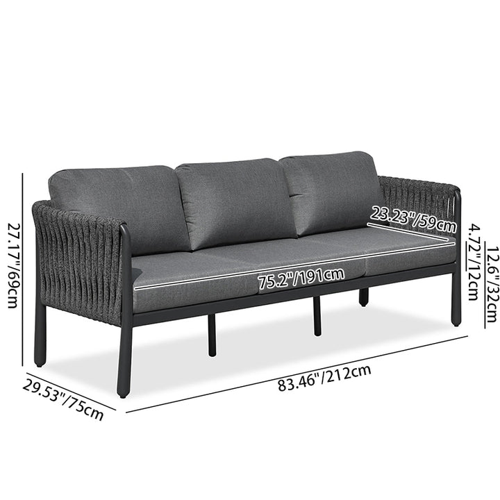 Modern Outdoor Garden Rope Sofa - 1/2/3 Seater For Balcony &amp; Outdoor Patio