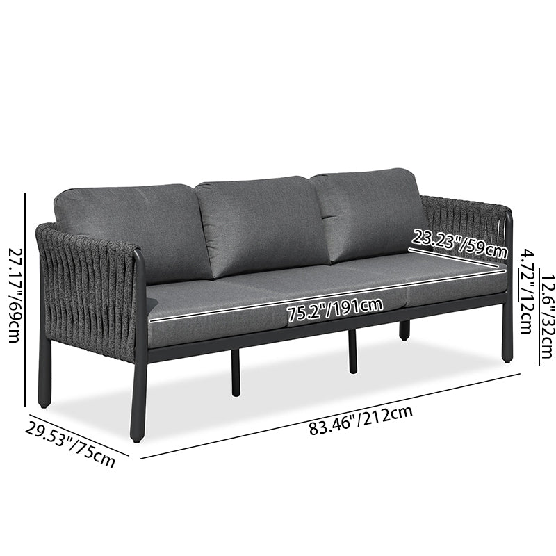 Modern Outdoor Garden Rope Sofa - 1/2/3 Seater For Balcony & Outdoor Patio