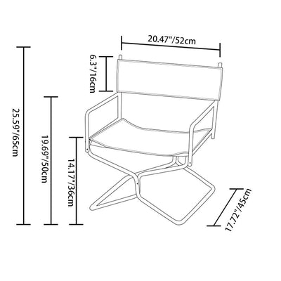 Bohemian Woven Folding Director’s Chair - Handmade Tribal Blanket Fabric & Chrome Frame Accent Chair For Outdoor Patio