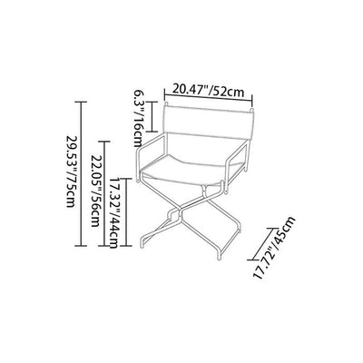 Bohemian Woven Folding Director’s Chair - Handmade Tribal Blanket Fabric & Chrome Frame Accent Chair For Outdoor Patio