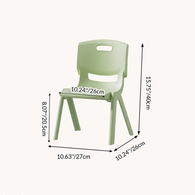 Contemporary Scandinavian Square PP Stackable Backrest Kids Low Stool For Living Room