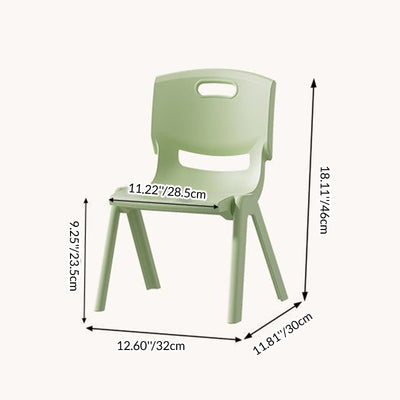 Contemporary Scandinavian Square PP Stackable Backrest Kids Low Stool For Living Room