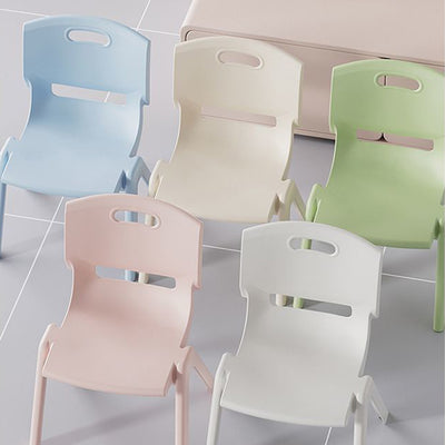Contemporary Scandinavian Square PP Stackable Backrest Kids Low Stool For Living Room
