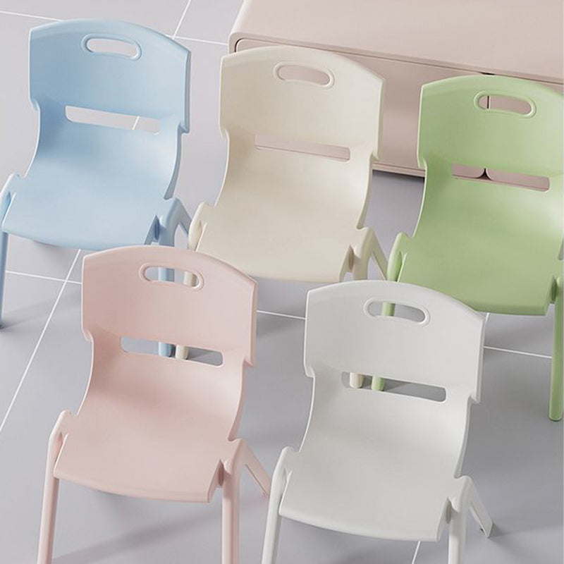 Contemporary Scandinavian Square PP Stackable Backrest Kids Low Stool For Living Room