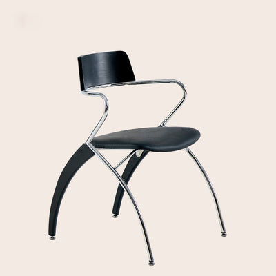 Modern Art Deco Square Faux Leather Velvet Fabric Multi-layer Solid Wood Panel Electroplated Iron Backrest Armrest Dining Chair For Dining Room