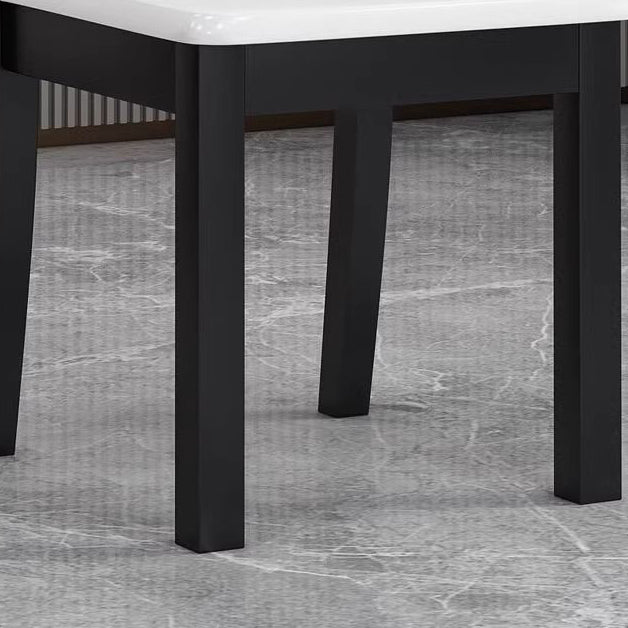 Contemporary Scandinavian Square High-Quality Faux Leather Rubberwood Solid Wood Backrest Dining Chair For Dining Room