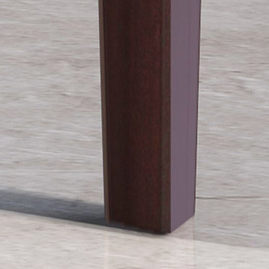 Traditional Chinese Square Rubberwood Solid Wood Microfiber Leather Backrest Dining Chair For Dining Room