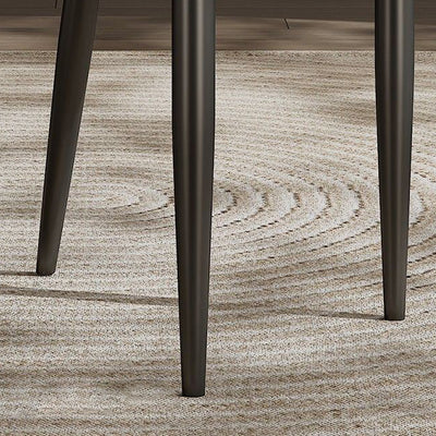 Contemporary Scandinavian Square Microfiber Leather Panel Carbon Steel Backrest Dining Chair For Dining Room