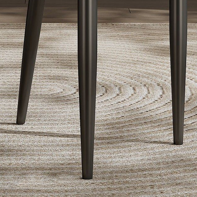 Contemporary Scandinavian Square Microfiber Leather Panel Carbon Steel Backrest Dining Chair For Dining Room