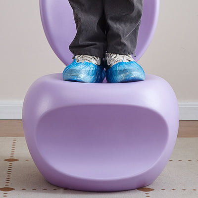 Contemporary Creative Round PE Rabbit-Shaped Kids Backrest Stool For Living Room