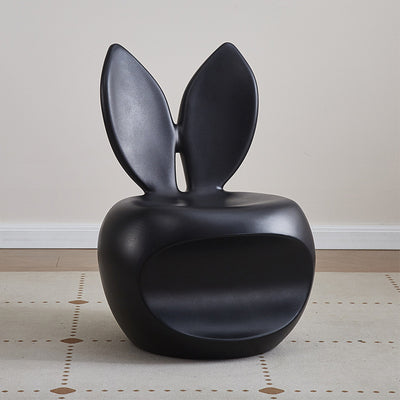 Contemporary Creative Round PE Rabbit-Shaped Kids Backrest Stool For Living Room