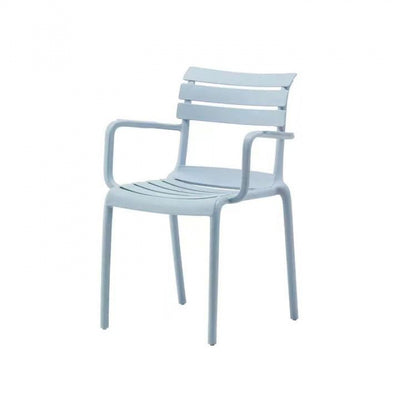 Contemporary Scandinavian Square PP Armrest Backrest Stackable Dining Chair For Dining Room