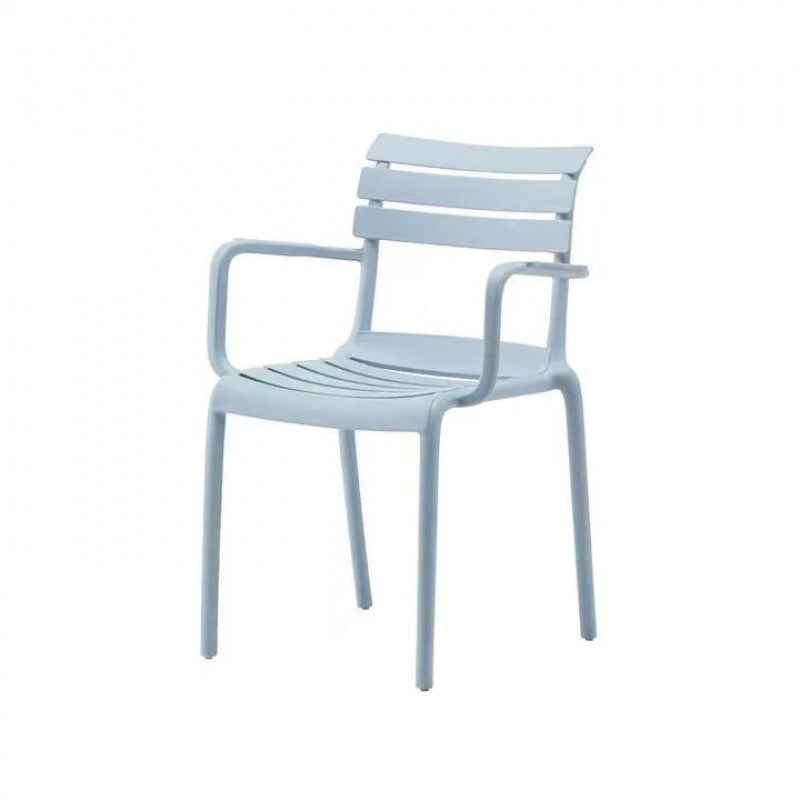 Contemporary Scandinavian Square PP Armrest Backrest Stackable Dining Chair For Dining Room