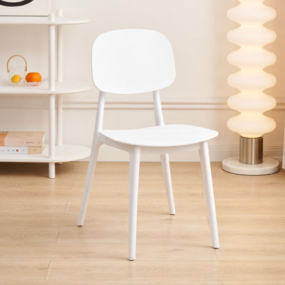 Contemporary Scandinavian Square PP Backrest Dining Chair For Dining Room