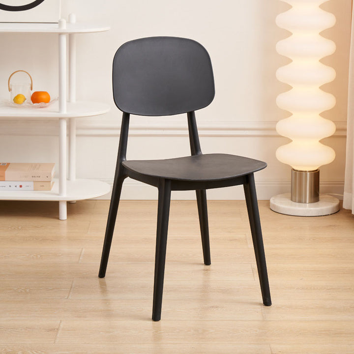 Contemporary Scandinavian Square PP Backrest Dining Chair For Dining Room
