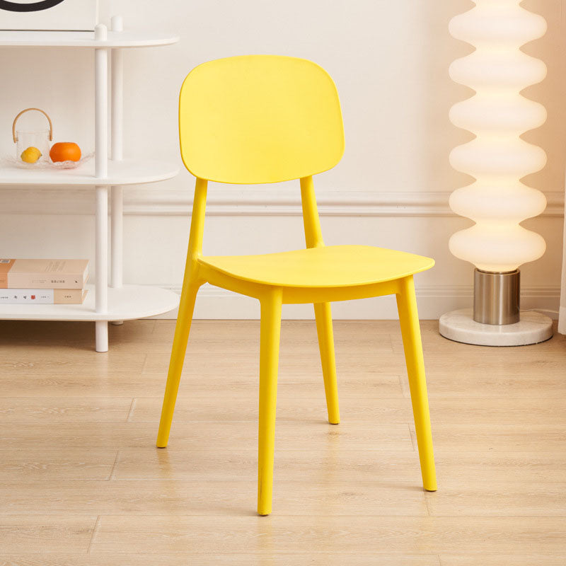 Contemporary Scandinavian Square PP Backrest Dining Chair For Dining Room