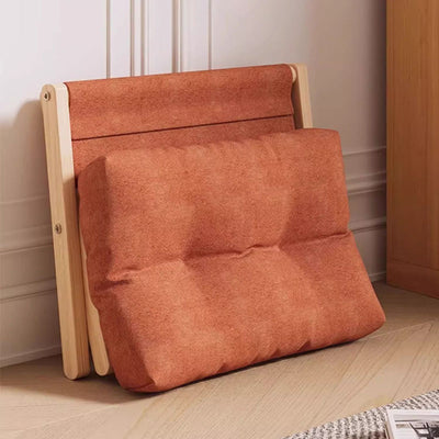 Modern Minimalist Rectangular Fabric Pine Solid Wood Foldable Kids Footstool For Living Room