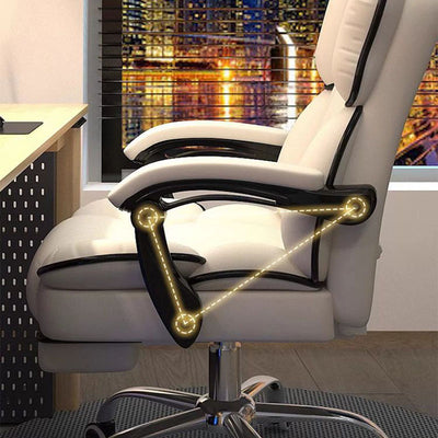 Contemporary Scandinavian Rectangular PU Leather Steel Height-Adjustable Swivel Backrest Armrest Gaming Chair For Bedroom