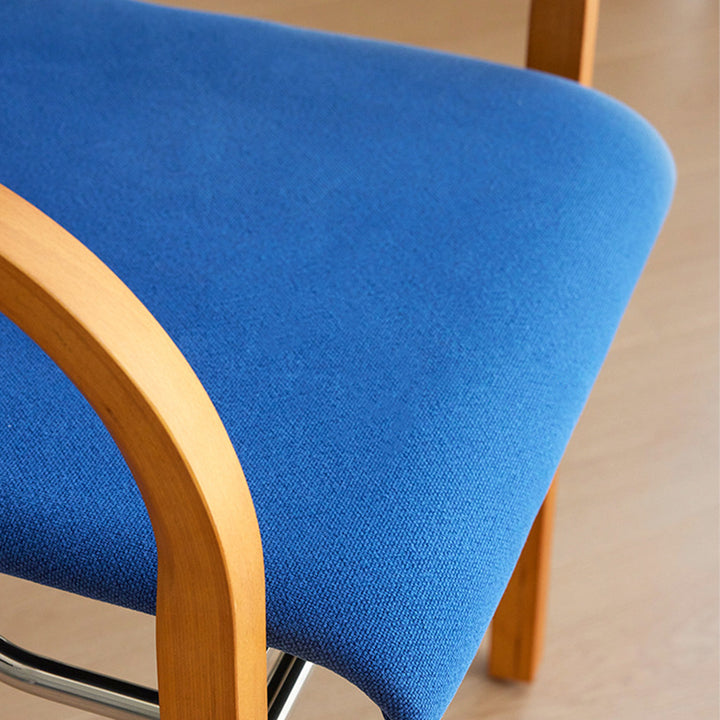 Traditional Vintage Square Stainless Steel Plywood Backrest Armrest Dining Chair For Dining Room