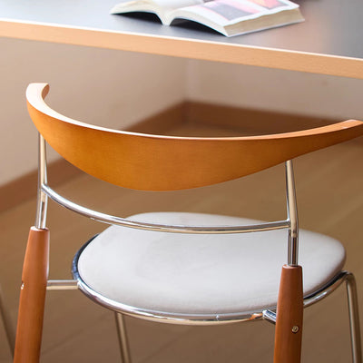 Traditional Vintage Square Iron Multi-layer Solid Wood Panel Red Oak Backrest Stylish Dining Chair For Dining Room