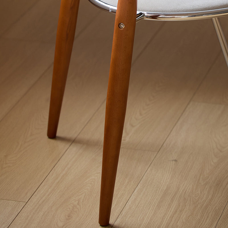 Traditional Vintage Square Iron Multi-layer Solid Wood Panel Red Oak Backrest Stylish Dining Chair For Dining Room