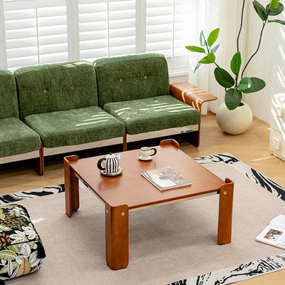 Traditional Vintage Square Vintage Green Multi-layer Solid Wood Panel Iron Stainless Steel Fabric Backrest Armrest Sofa For Living Room