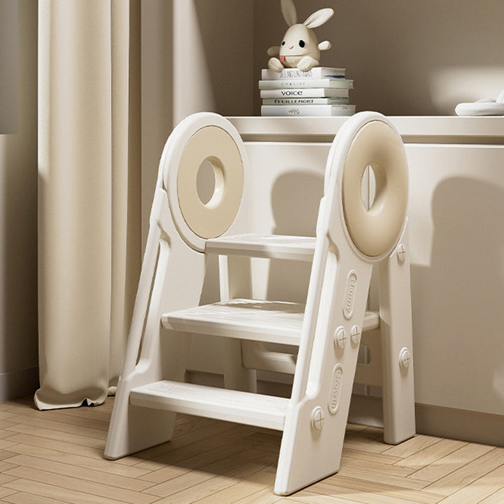 Taburete plegable para niños de 3 pasos de HDPE rectangular contemporáneo escandinavo para dormitorio y sala de estar 