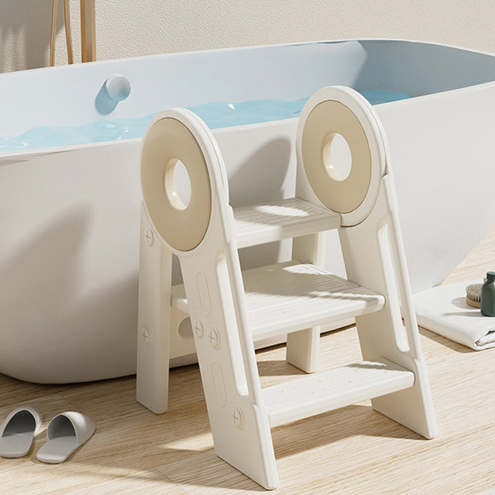 Taburete plegable para niños de 3 pasos de HDPE rectangular contemporáneo escandinavo para dormitorio y sala de estar 