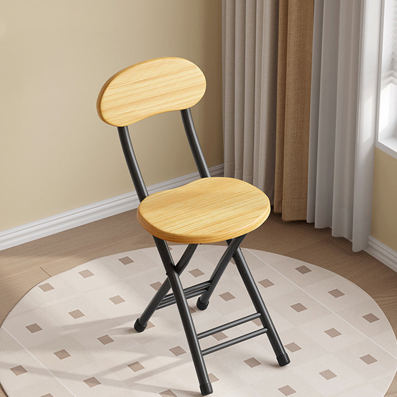Moderner minimalistischer runder MDF-Eisen-Klappstuhl für das Wohnzimmer 