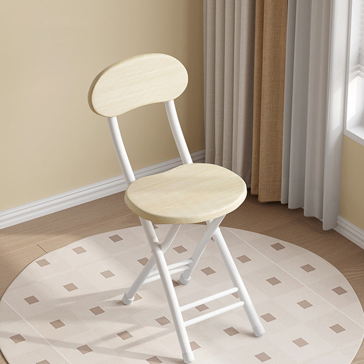 Moderner minimalistischer runder MDF-Eisen-Klappstuhl für das Wohnzimmer 