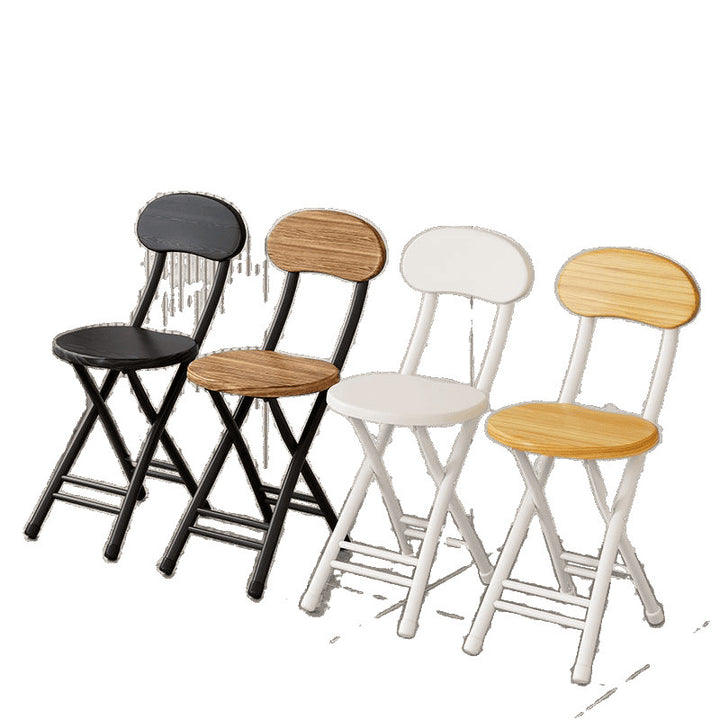 Moderner minimalistischer runder MDF-Eisen-Klappstuhl für das Wohnzimmer 