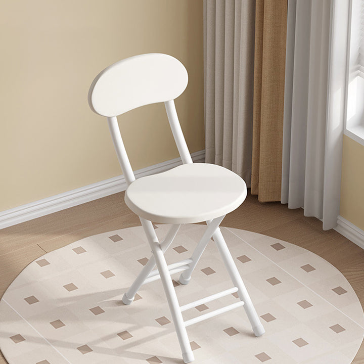 Moderner minimalistischer runder MDF-Eisen-Klappstuhl für das Wohnzimmer 