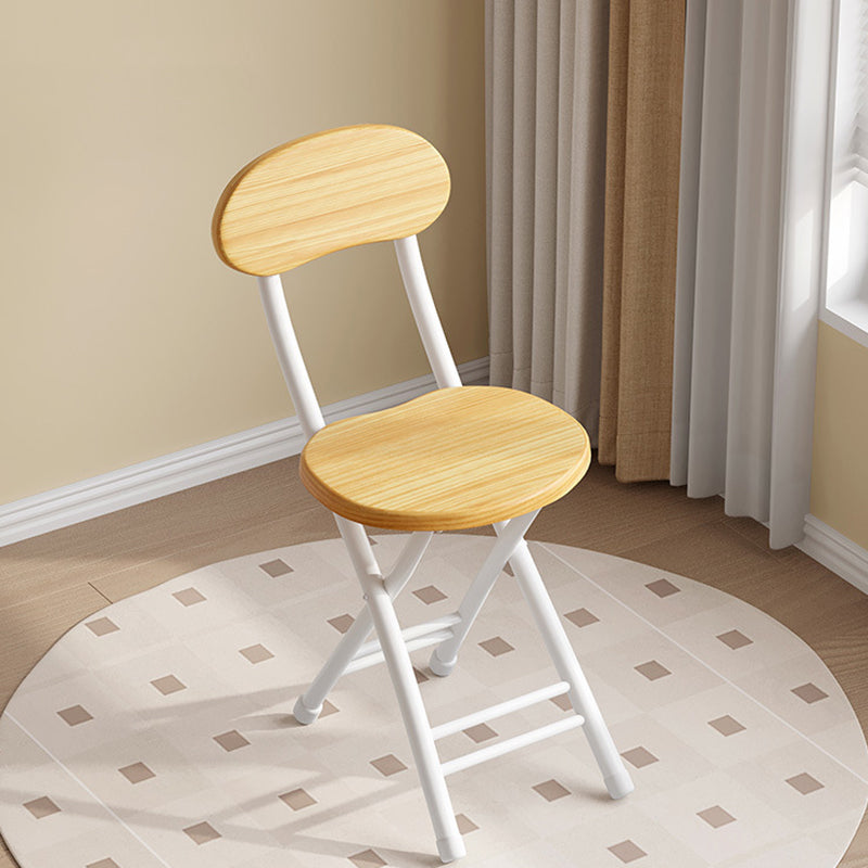 Moderner minimalistischer runder MDF-Eisen-Klappstuhl für das Wohnzimmer 