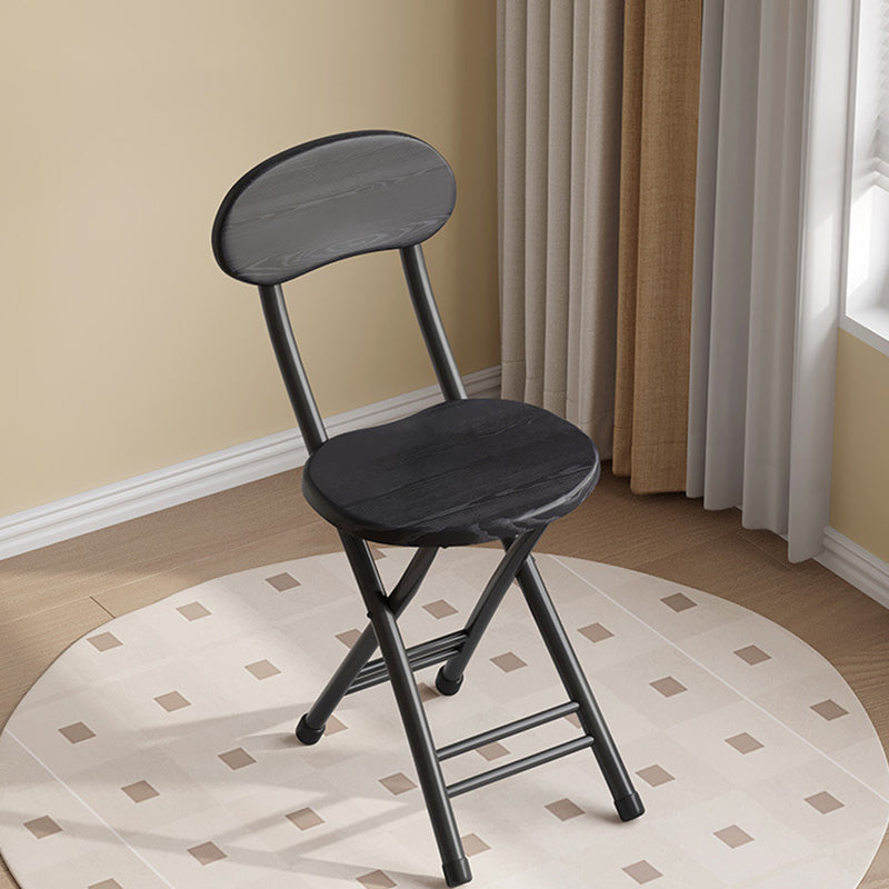 Moderner minimalistischer runder MDF-Eisen-Klappstuhl für das Wohnzimmer 