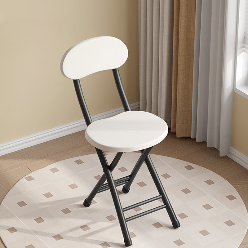 Moderner minimalistischer runder MDF-Eisen-Klappstuhl für das Wohnzimmer 