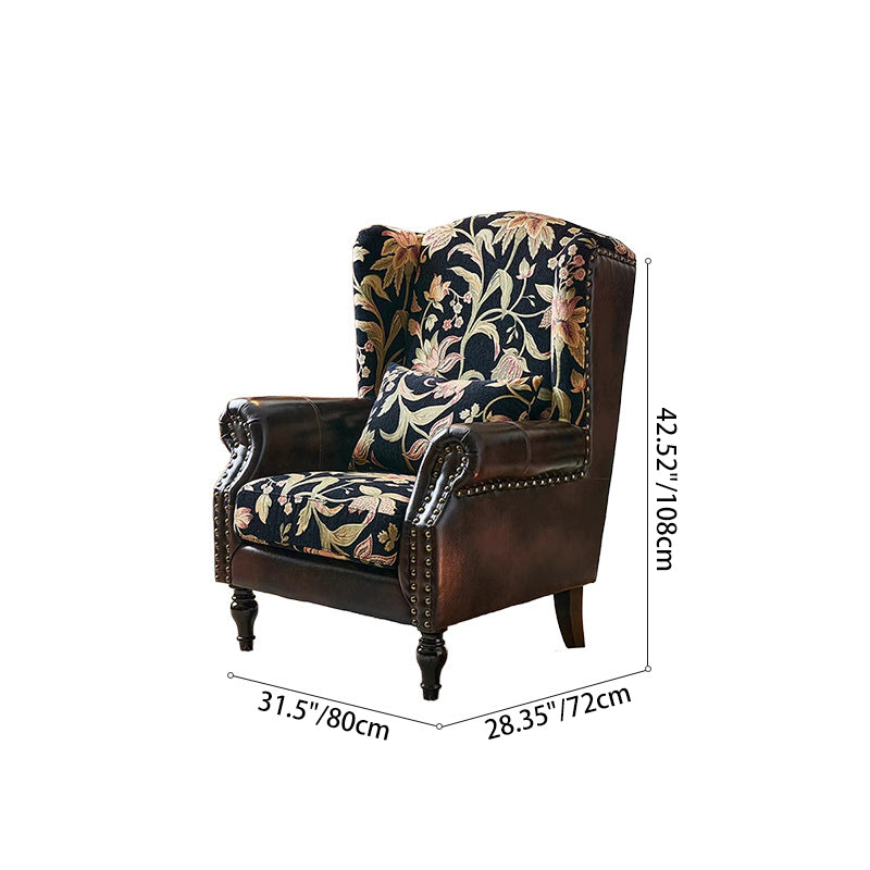 Traditional French Square PU Leather Pine Wood Birch Wood Chenille Backrest Armrest Sofa For Living Room