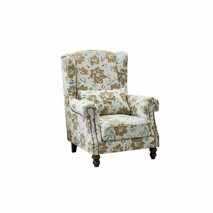 Traditional French Square PU Leather Pine Wood Birch Wood Chenille Backrest Armrest Sofa For Living Room