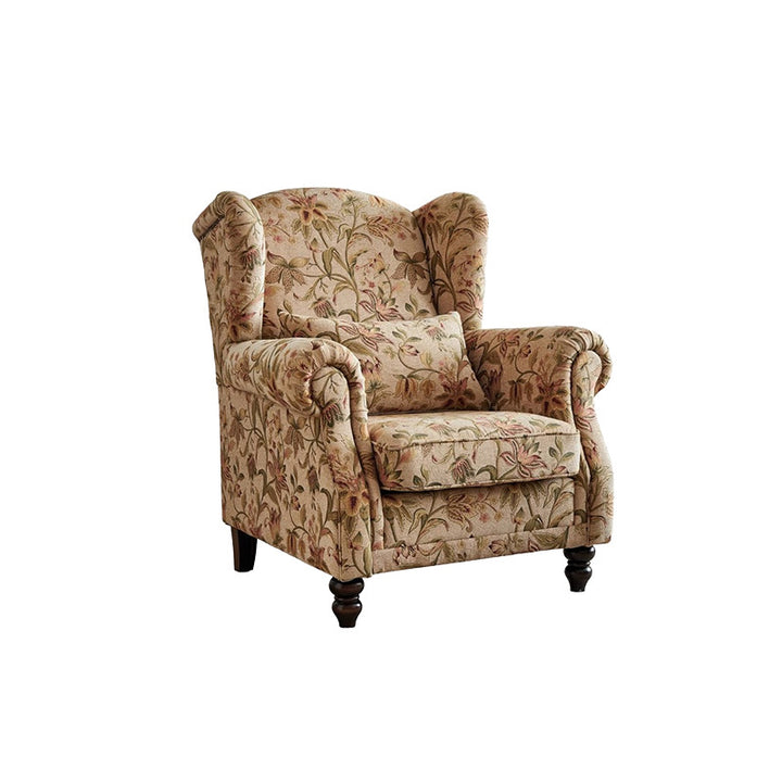 Traditional French Square PU Leather Pine Wood Birch Wood Chenille Backrest Armrest Sofa For Living Room