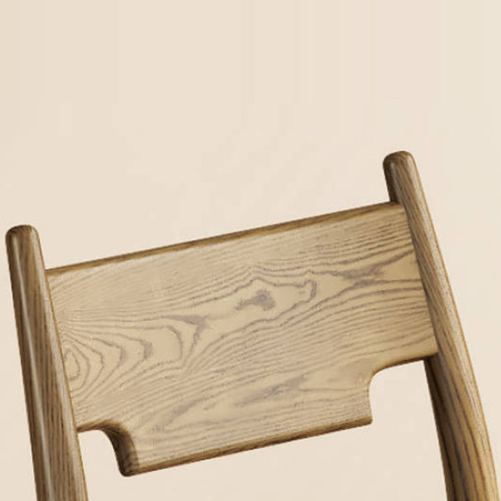 Frêne blanc nord-américain - Chaise contemporaine scandinave en bois massif : chaise de salle à manger ergonomique avec dossier légèrement incliné pour salle à manger 