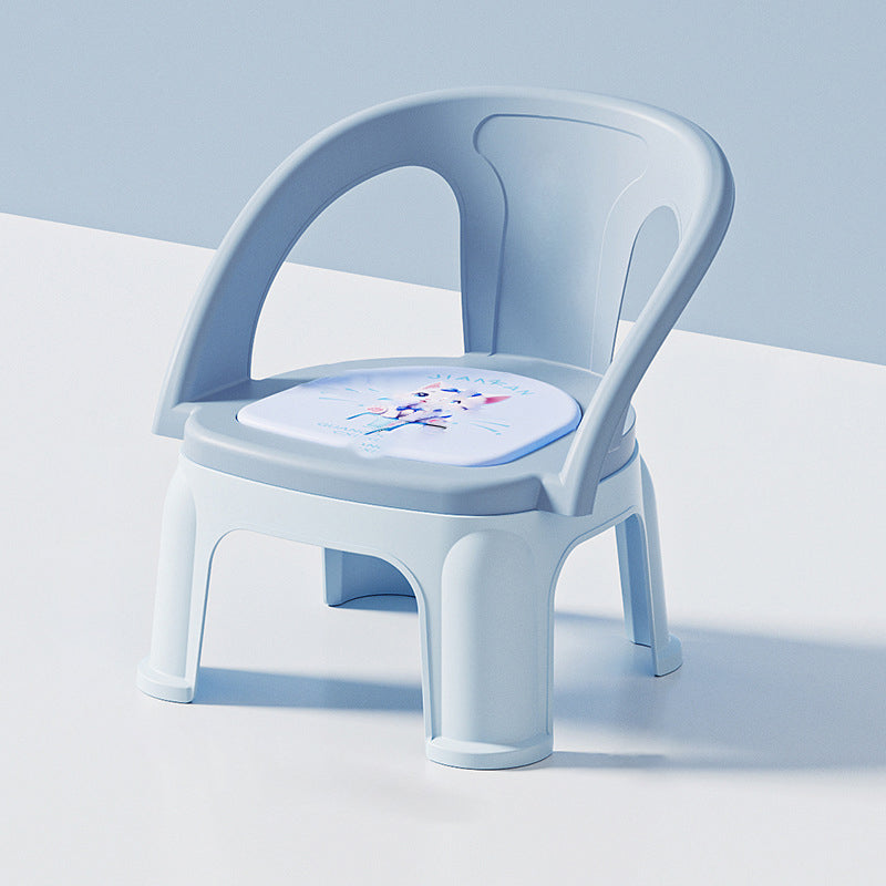 Tabouret bas empilable contemporain et créatif en PP à émission sonore avec dossier et accoudoirs pour enfants, pour salon et chambre 