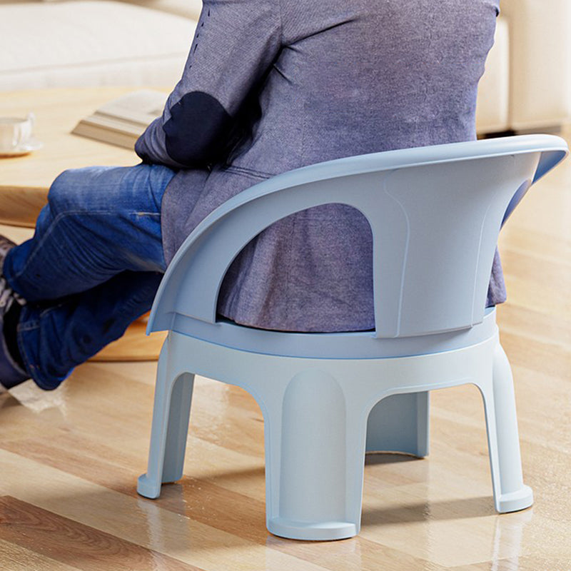 Tabouret bas empilable contemporain et créatif en PP à émission sonore avec dossier et accoudoirs pour enfants, pour salon et chambre 