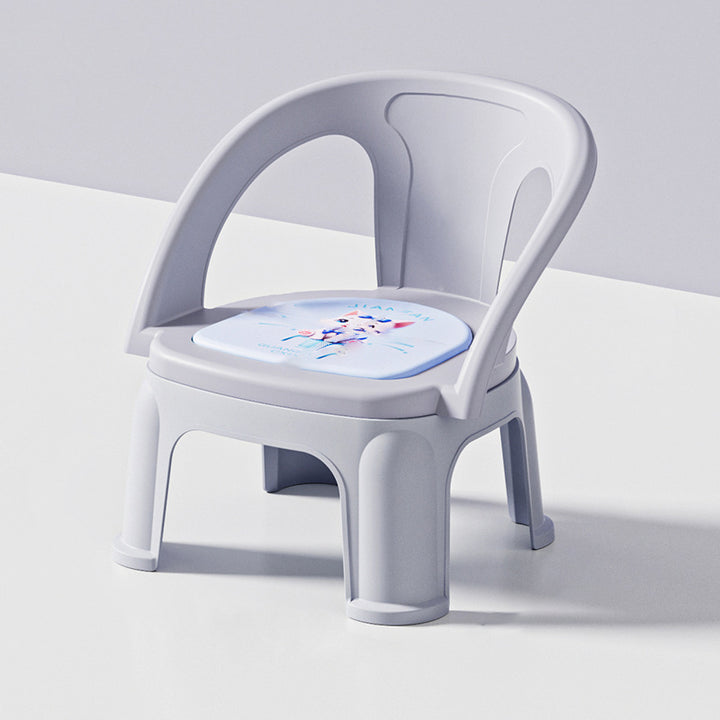 Tabouret bas empilable contemporain et créatif en PP à émission sonore avec dossier et accoudoirs pour enfants, pour salon et chambre 