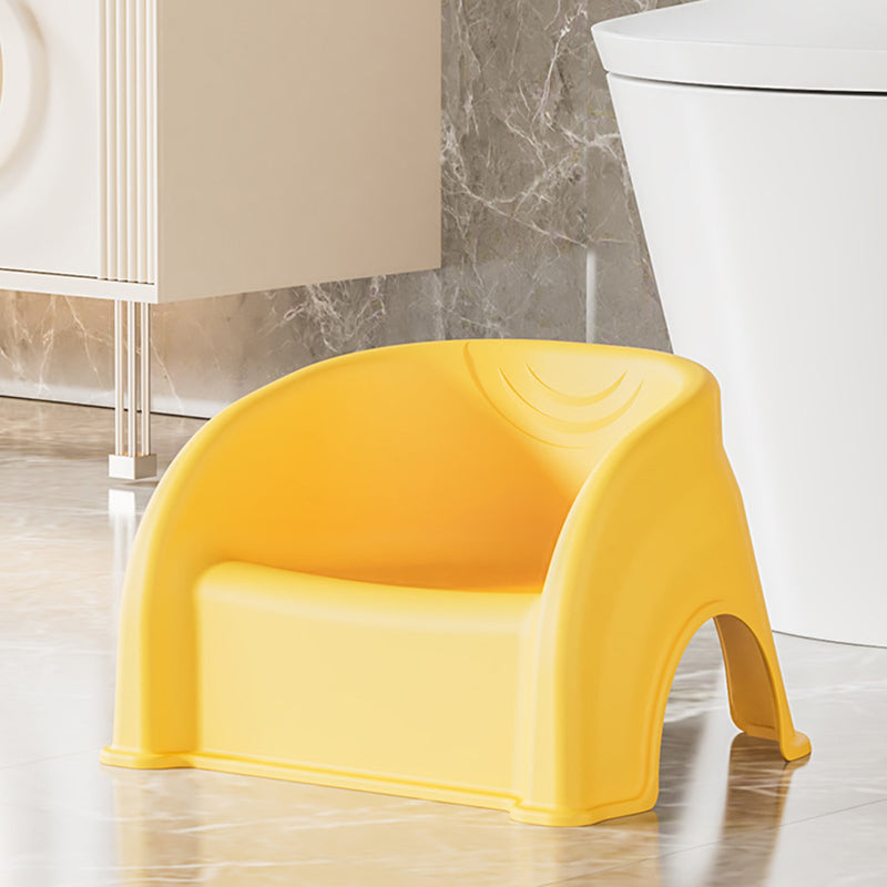 Tabouret bas empilable avec dossier et accoudoirs en PP rond créatif contemporain pour enfants, pour salon et chambre 