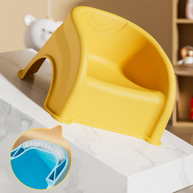 Tabouret bas empilable avec dossier et accoudoirs en PP rond créatif contemporain pour enfants, pour salon et chambre 