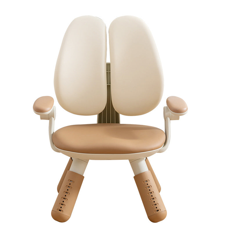 Contemporary Creative Square PU Leather PP Height-Adjustable Backrest Armrest Kids Chair For Living Room &amp; Bedroom