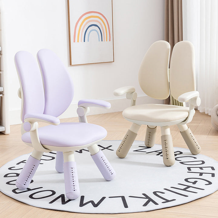 Chaise pour enfant contemporaine en PU carré créatif, avec dossier et accoudoirs réglables en hauteur, pour salon et chambre 
