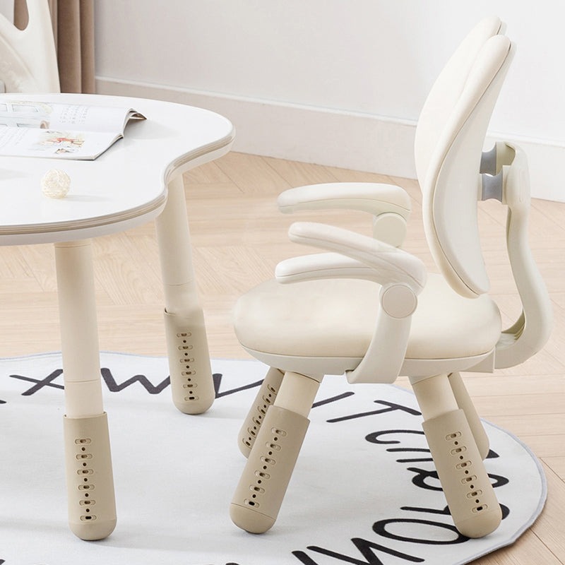 Contemporary Creative Square PU Leather PP Height-Adjustable Backrest Armrest Kids Chair For Living Room &amp; Bedroom